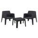 ΣΕΤ LOUNGE 3ΤΜΧ SLEEK HM21274.02 ΜΑΥΡΟ ΠΟΛΥΠΡΟΠΥΛΕΝΙΟ