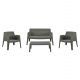 ΣΕΤ LOUNGE 4ΤΜΧ SLEEK HM21275.05 DARK OLIVE GREEN ΠΟΛΥΠΡΟΠΥΛΕΝΙΟ