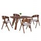 ΣΕΤ ΤΡΑΠΕΖΑΡΙΑΣ 5ΤΜΧ NEKKER HM21340.01 ΤΡΑΠΕΖΙ ΑΠΟ MDF--ΚΑΡΕΚΛΕΣ ΑΠΟ RUBBERWOOD