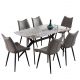 ΣΕΤ ΤΡΑΠΕΖΑΡΙΑΣ 7ΤΜΧ AIKA HM21364 ΚΕΡΑΜΙΚΟ TOP/ΜΕΤΑΛ. ΠΟΔΙΑ--PU ΓΚΡΙ/ΜΕΤΑΛ.ΠΟΔΙΑ