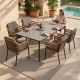 ΣΕΤ ΤΡΑΠΕΖΑΡΙΑΣ 7ΤΜΧ STAD HM10863.01 ΓΚΡΙ ΑΛΟΥΜΙΝΙΟ-SINTERED STONE TOP-OLEFIN