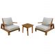 LOUNGE ΣΕΤ MIREX HM10893 ΤΡΑΠΕΖΑΚΙ & 2 ΠΟΛΥΘΡΟΝΕΣ--ΞΥΛΟ ΑΚΑΚΙΑΣ--ΕΚΡΟΥ ΜΑΞΙΛΑΡΙΑ