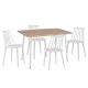 ΣΕΤ ΤΡΑΠΕΖΑΡΙΑΣ ΕΣ.ΧΩΡΟΥ 5ΤΜΧ PALOMA HM11389 ΛΕΥΚΟ-SONAMA MDF TOP