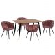 ΣΕΤ ΤΡΑΠΕΖΑΡΙΑΣ 5ΤΜΧ ALIZA HM12122.01 MDF TOP ΣΕ ΦΥΣΙΚΟ--ΣΑΠΙΟ ΜΗΛΟ ΒΕΛΟΥΔΟ