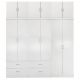 ΝΤΟΥΛΑΠΑ REINA HM21063.05 6ΦΥΛΛΗ-4 ΣΥΡΤΑΡΙΑ-ΠΑΤΑΡΙ-ΜΕΛΑΜΙΝΗ ΣΕ ΛΕΥΚΟ 240x43x241Υεκ