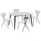 ΣΕΤ ΤΡΑΠΕΖΑΡΙΑΣ 5ΤΜΧ RAVEN HM21067.01 ΚΕΡΑΜΙΚΟ TOP ΛΕΥΚΟ ΜΑΡΜΑΡΟ--ΜΕΤΑΛΛΟ