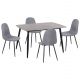 ΣΕΤ ΤΡΑΠΕΖΑΡΙΑΣ 5ΤΜΧ RAVEN HM21068.03 ΚΕΡΑΜΙΚΟ TOP ΓΚΡΙ ΜΑΡΜΑΡΟ--ΓΚΡΙ ΥΦΑΣΜΑ