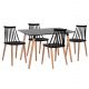 ΣΕΤ ΤΡΑΠΕΖΑΡΙΑΣ 5ΤΜΧ MINIMAL HM21178 MDF TOP ΣΕ ΜΑΥΡΟ-ΣΚΕΛΕΤΟΣ ΣΕ ΦΥΣΙΚΟ ΞΥΛΟΥ