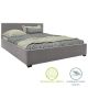Κρεβάτι Norse pakoworld  pu γκρι ματ με αποθηκευτικό χώρο 160x200εκ