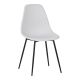 ΣΕΤ 4 TMX Καρέκλα Ballen pakoworld pp λευκό με μαύρα μεταλλικά πόδια 41.5x53x84.5εκ