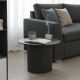 Τραπέζι σαλονιού Dovel pakoworld mdf-μεταλλο σε μαύρη απόχρωση Φ70x45εκ