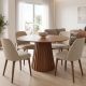 Τραπέζι Franzel pakoworld mdf καρυδί Φ120x75εκ