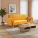 Καναπές-κρεβάτι Success pakoworld 3θέσιος κίτρινο βελούδο 190x80x84εκ