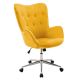 Καρέκλα γραφείου διευθυντή Kido pakoworld βελούδο κίτρινο