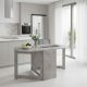 Τραπέζι Nadine pakoworld πολυμορφικό-επεκτεινόμενο χρώμα γκρι antique 160x80x76.5εκ