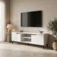 Έπιπλο τηλεόρασης Kemvio pakoworld  sonoma-λευκό 150x38x44εκ