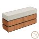 Συρταριέρα Sonlen pakoworld mdf σε καρυδί-μπεζ απόχρωση 120x40x72εκ