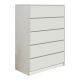 Συρταριέρα Kuanger pakoworld mdf σε λευκή απόχρωση 80x40x109εκ