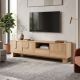 Έπιπλο τηλεόρασης Jenfia pakoworld mdf σε φυσική απόχρωση 180x39x45,5εκ