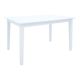 Tραπέζι επεκτεινόμενο Mabor pakoworld ξύλο σε λευκή απόχρωση 120-150x80x73,8εκ
