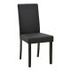 ΣΕΤ 2 TMX Καρέκλα Zeben pakoworld μαύρο PU με πόδι μαύρο rubberwood 43,5x55,5x93,5εκ