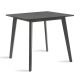 Τραπέζι Benson pakoworld MDF σε rustic grey απόχρωση 80x80x75εκ