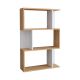 Βιβλιοθήκη Kadu pakoworld σε oak-λευκή απόχρωση  72x22x108εκ