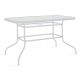 Τραπέζι Ensure pakoworld μέταλλο λευκό-γυαλί 120x70x70εκ