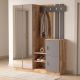Έπιπλο εισόδου Doorse pakoworld μελαμίνης ανθρακί-oak 147.5x35x180εκ