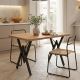 Τραπέζι Vertex pakoworld oak με μαύρα μεταλλικά πόδια 110x70x72εκ