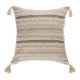 Μαξιλάρι διακοσμητικό Polat pakoworld με κρόσσια ύφασμα σε μπεζ απόχρωση 59x59εκ