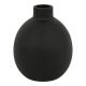 Βάζο Rianzo pakoworld κεραμικό σε μαύρη απόχρωση Φ14.5x18εκ