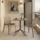 Τραπεζαρία Groovy Hush pakoworld σετ 3τεμ cappuccino PP 60x60x76εκ