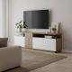 Έπιπλο τηλεόρασης Vendora pakoworld σε sonoma-λευκή απόχρωση 150x29.5x46.3εκ