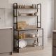 Επιδαπέδια ραφιέρα Oranis pakoworld sonoma-μαύρο 105x38x165εκ