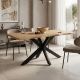 Tραπέζι Gilman pakoworld MDF sonoma-μαύρο 150x90x75εκ