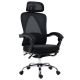 Καρέκλα γραφείου διευθυντή με υποπόδιο Titan pakoworld Premium Quality ύφασμα-mesh χρώμα μαύρο