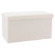 Σκαμπό-μπαούλο Forward pakoworld ύφασμα μπουκλέ ivory 76.5x38x37.5εκ