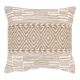 Μαξιλάρι Mitto Inart γιούτα-βαμβάκι σε μπεζ-λευκό απόχρωση  45x45x2εκ