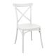 Καρέκλα Crossie pakoworld στοιβαζόμενη pp σε λευκή απόχρωση 38x46.5x82εκ