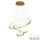 Φωτιστικό οροφής Rings pakoworld led μέταλλο χρυσό Φ60x100εκ