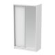 Ντουλάπα δίφυλλη συρόμενη με καθρέφτη Korredor pakoworld σε λευκή απόχρωση 120x60x220εκ