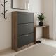 Παπουτσοθήκη Savaz pakoworld σε oak-ανθρακί απόχρωση 60x24x114εκ