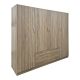 Ντουλάπα τετράφυλλη με 2 συρτάρια Alvia pakoworld sonoma 200x51x180εκ