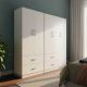 Ντουλάπα πεντάφυλλη Athos pakoworld λευκή 170x42x180εκ