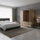 Ντουλάπα τετράφυλλη με συρτάρια Athos pakoworld sonoma 160x42x180εκ