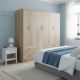Ντουλάπα εξάφυλλη Athos pakoworld Sonoma 200.5x42x180εκ