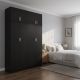 Ντουλάπα τετράφυλλη με πατάρι Athos Ι pakoworld wenge 160x42x240εκ