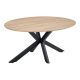 Τραπέζι Makrey pakoworld sonoma mdf- μαύρα μεταλλικά πόδια 160x90x75εκ
