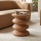 Βοηθητικό τραπέζι Jonne pakoworld MGO terracotta Φ40x46εκ